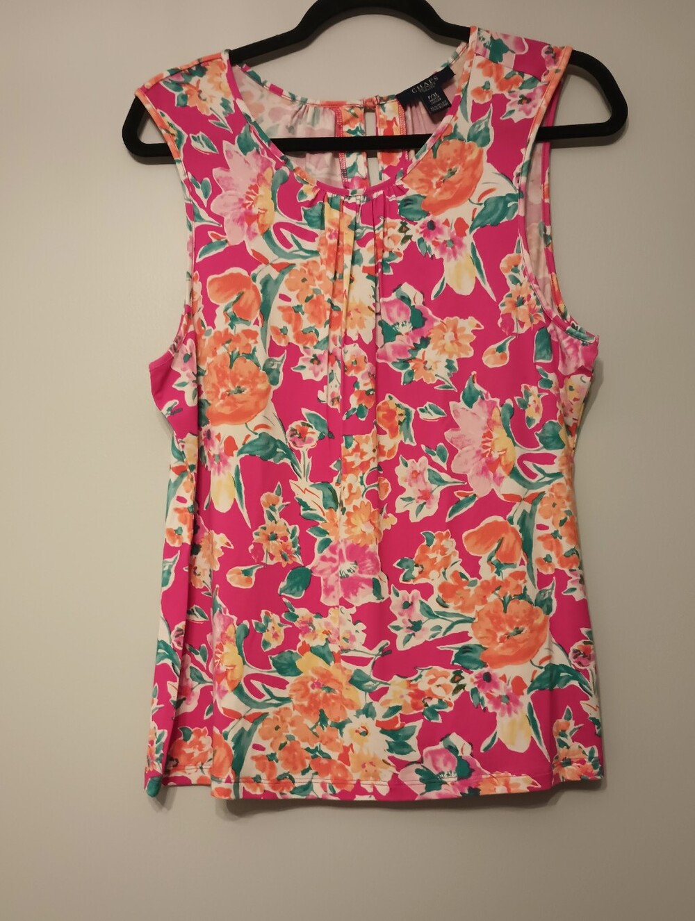 Chaps Floral Sleeveless Top P/XL